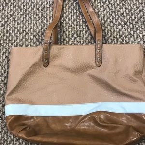 Brown and mint purse